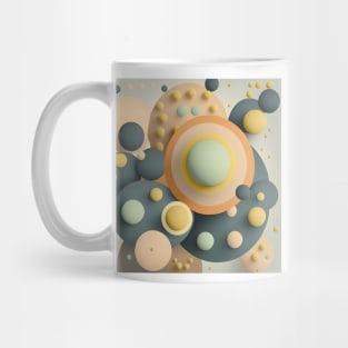 3D Circles ! overlapping muted colors in abstract form of polka dots design Mug